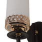JS-VP S-368-1w Modern Wall Lights 1xE27 Mild Steel, glass & Glass Material Brown,Gold & White Finish