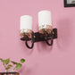 JS-VP S-368-2w Modern Wall Lights 2xE27 Mild Steel, glass & Glass Material Brown,Gold & White Finish
