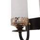 JS-VP S-368-2w Modern Wall Lights 2xE27 Mild Steel, glass & Glass Material Brown,Gold & White Finish