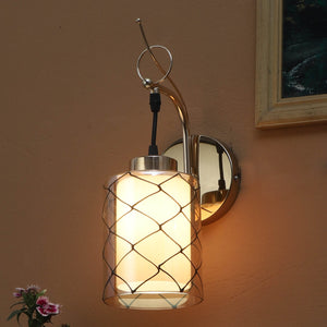 JS-VP S-378-1W Modern Wall Lights 1xE27 Mild Steel & Glass Material Gold & Champaign Finish