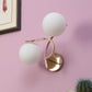 JS-VP S-350-2W Modern Wall Lights 2xE27 Mild Steel & Glass Material Gold & White Finish