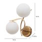 JS-VP S-350-2W Modern Wall Lights 2xE27 Mild Steel & Glass Material Gold & White Finish