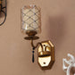 JS-VP S-374-1W Modern Wall Lights 1xE27 Mild Steel & Glass Material Antique & Champaign Finish