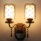 JS-VP S-374-2W Modern Wall Lights 2xE27 Mild Steel & Glass Material Antique & Champaign Finish