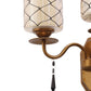 JS-VP S-374-2W Modern Wall Lights 2xE27 Mild Steel & Glass Material Antique & Champaign Finish