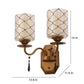 JS-VP S-374-2W Modern Wall Lights 2xE27 Mild Steel & Glass Material Antique & Champaign Finish