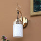 JS-VP S-375-1W Modern Wall Lights 1xE27 Mild Steel & Glass Material Gold & White Finish