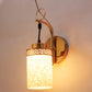 JS-VP S-375-1W Modern Wall Lights 1xE27 Mild Steel & Glass Material Gold & White Finish