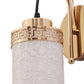 JS-VP S-375-1W Modern Wall Lights 1xE27 Mild Steel & Glass Material Gold & White Finish