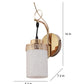 JS-VP S-375-1W Modern Wall Lights 1xE27 Mild Steel & Glass Material Gold & White Finish