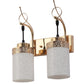 JS-VP S-375-2W Modern Wall Lights 2xE27 Mild Steel & Glass Material Gold & White Finish