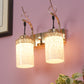 JS-VP S-375-2W Modern Wall Lights 2xE27 Mild Steel & Glass Material Gold & White Finish