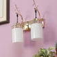 JS-VP S-375-2W Modern Wall Lights 2xE27 Mild Steel & Glass Material Gold & White Finish