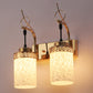 JS-VP S-375-2W Modern Wall Lights 2xE27 Mild Steel & Glass Material Gold & White Finish