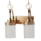 JS-VP S-375-2W Modern Wall Lights 2xE27 Mild Steel & Glass Material Gold & White Finish
