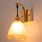 JS-VP S-376-1W Modern Wall Lights 1xE27 Mild Steel & Glass Material Gold & Gold, White Finish