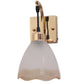 JS-VP S-376-1W Modern Wall Lights 1xE27 Mild Steel & Glass Material Gold & Gold, White Finish