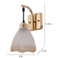 JS-VP S-376-1W Modern Wall Lights 1xE27 Mild Steel & Glass Material Gold & Gold, White Finish