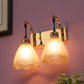 JS-VP S-376-2W Modern Wall Lights 2xE27 Mild Steel & Glass Material Gold & Gold, White Finish