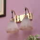 JS-VP S-376-2W Modern Wall Lights 2xE27 Mild Steel & Glass Material Gold & Gold, White Finish