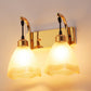 JS-VP S-376-2W Modern Wall Lights 2xE27 Mild Steel & Glass Material Gold & Gold, White Finish