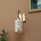 JS-VP S-377-1W Modern Wall Lights 1xE27 Mild Steel & Glass Material Gold & Champaign Finish