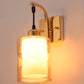JS-VP S-377-1W Modern Wall Lights 1xE27 Mild Steel & Glass Material Gold & Champaign Finish