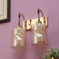 JS-VP S-377-2W Modern Wall Lights 2xE27 Mild Steel & Glass Material Gold & Champaign Finish