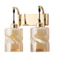 JS-VP S-377-2W Modern Wall Lights 2xE27 Mild Steel & Glass Material Gold & Champaign Finish