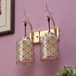 JS-VP S-378-2W Modern Wall Lights 2xE27 Mild Steel & Glass Material Gold & Champaign Finish