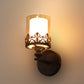 JS-VP S-380-1W Modern Wall Lights 1xE27 Mild Steel & Glass Material Brown & Champaign Finish