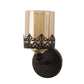JS-VP S-380-1W Modern Wall Lights 1xE27 Mild Steel & Glass Material Brown & Champaign Finish