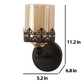 JS-VP S-380-1W Modern Wall Lights 1xE27 Mild Steel & Glass Material Brown & Champaign Finish