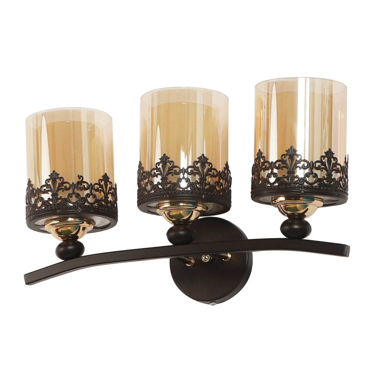 Brown & Champagne Glass Wall Lights