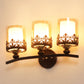 JS-VP S-380-3W Modern Wall Lights 3xE27 Mild Steel & Glass Material Brown & Champaign Finish