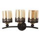 JS-VP S-380-3W Modern Wall Lights 3xE27 Mild Steel & Glass Material Brown & Champaign Finish