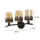 JS-VP S-380-3W Modern Wall Lights 3xE27 Mild Steel & Glass Material Brown & Champaign Finish