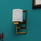 JS-VP S-382-1W Modern Wall Lights 1xE27 Mild Steel & Glass Material Antique Gold & White Finish