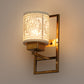 JS-VP S-382-1W Modern Wall Lights 1xE27 Mild Steel & Glass Material Antique Gold & White Finish