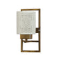 JS-VP S-382-1W Modern Wall Lights 1xE27 Mild Steel & Glass Material Antique Gold & White Finish
