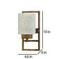 JS-VP S-382-1W Modern Wall Lights 1xE27 Mild Steel & Glass Material Antique Gold & White Finish