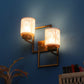 JS-VP S-382-2W Modern Wall Lights 2xE27 Mild Steel & Glass Material Antique Gold & White Finish