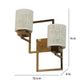 JS-VP S-382-2W Modern Wall Lights 2xE27 Mild Steel & Glass Material Antique Gold & White Finish