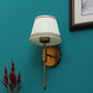 JS-VP S-383-1W Cloth Shade Wall Lights 1xE27 Mild Steel & Fabric Material Antique Gold & Cream Finish