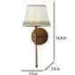 JS-VP S-383-1W Cloth Shade Wall Lights 1xE27 Mild Steel & Fabric Material Antique Gold & Cream Finish