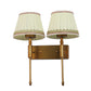 JS-VP S-383-2W Cloth Shade Wall Lights 2xE27 Mild Steel & Fabric Material Antique Gold & Cream Finish