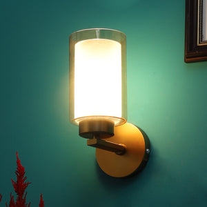 JS-VP S-386-1W Modern Wall Lights 1xE27 Mild Steel & Glass Material Antique Gold & Champaign Finish