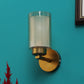 JS-VP S-386-1W Modern Wall Lights 1xE27 Mild Steel & Glass Material Antique Gold & Champaign Finish