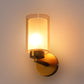 JS-VP S-386-1W Modern Wall Lights 1xE27 Mild Steel & Glass Material Antique Gold & Champaign Finish