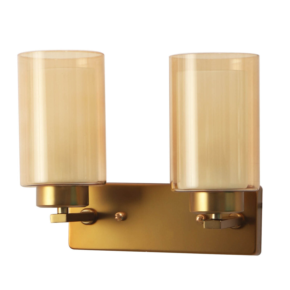 JS-VP S-383-2W Modern Wall Lights 2xE27 Mild Steel & Glass Material Antique Gold & Champaign Finish